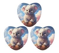 3 Pack Car Air Freshener Hanging Incense Chips Automotive Scented Hanging Sheets for Car Home Auto Interior Decorï¼ŒCute Koala