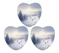 3 Pack Car Air Freshener Hanging Incense Chips Automotive Scented Hanging Sheets for Car Home Auto Interior Decor，Winter Skiing