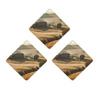 3 Pack Car Air Freshener Hanging Incense Chips Automotive Scented Hanging Sheets for Car Home Auto Interior Decor，View Of Typical Tuscany Landscape