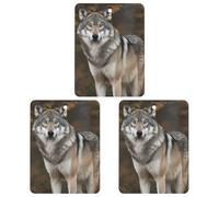3 Pack Car Air Freshener Hanging Incense Chips Automotive Scented Hanging Sheets for Car Home Auto Interior Decor，Wild Wild Gray Wolf
