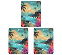 3 Pack Car Air Freshener Hanging Incense Chips Automotive Scented Hanging Sheets for Car Home Auto Interior Decor,Hello Hawaii