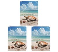 3 Pack Car Air Freshener Hanging Incense Chips Automotive Scented Hanging Sheets for Car Home Auto Interior Decor,Sea Turtle Starfish