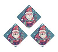3 Pack Car Air Freshener Hanging Incense Chips Automotive Scented Hanging Sheets for Car Home Auto Interior Decor，Happy Smiling Santa Claus