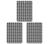 3 Pack Car Air Freshener Hanging Incense Chips Automotive Scented Hanging Sheets for Car Home Auto Interior Decor，Houndstooth Black