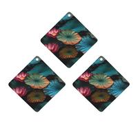 3 Pack Car Air Freshener Hanging Incense Chips Automotive Scented Hanging Sheets for Car Home Auto Interior Decor,Colorful Flower Leaves