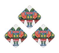3 Pack Car Air Freshener Hanging Incense Chips Automotive Scented Hanging Sheets for Car Home Auto Interior Decor,Runner Swedish Dala Horse Folk