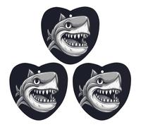 3 Pack Car Air Freshener Hanging Incense Chips Automotive Scented Hanging Sheets for Car Home Auto Interior Decor，Cartoon Shark with Wide Mouth