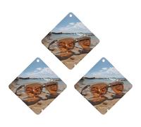 3 Pack Car Air Freshener Hanging Incense Chips Automotive Scented Hanging Sheets for Car Home Auto Interior Decorï¼ŒSunglasses on The Beach