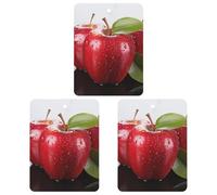 3 Pack Car Air Freshener Hanging Incense Chips Automotive Scented Hanging Sheets for Car Home Auto Interior Decor，Red Apple Fruit
