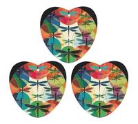 3 Pack Car Air Freshener Hanging Incense Chips Automotive Scented Hanging Sheets for Car Home Auto Interior Decor，Various Colorful Dragonflies