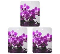 3 Pack Car Air Freshener Hanging Incense Chips Automotive Scented Hanging Sheets for Car Home Auto Interior Decor,Purple Butterfly Orchid