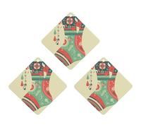 3 Pack Car Air Freshener Hanging Incense Chips Automotive Scented Hanging Sheets for Car Home Auto Interior Decor,Reindeer Christmas Stocking