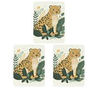3 Pack Car Air Freshener Hanging Incense Chips Automotive Scented Hanging Sheets for Car Home Auto Interior Decor，Animals on Leaves