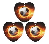 3 Pack Car Air Freshener Hanging Incense Chips Automotive Scented Hanging Sheets for Car Home Auto Interior Decor，Soccer Flame