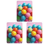 3 Pack Car Air Freshener Hanging Incense Chips Automotive Scented Hanging Sheets for Car Home Auto Interior Decor，Colorful Candy