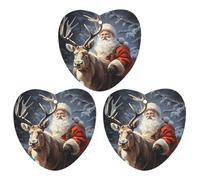 3 Pack Car Air Freshener Hanging Incense Chips Automotive Scented Hanging Sheets for Car Home Auto Interior Decor，Santa Claus And Deer Elk