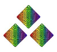 3 Pack Car Air Freshener Hanging Incense Chips Automotive Scented Hanging Sheets for Car Home Auto Interior Decor,Gay Pride Rainbow Pattern
