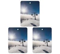 3 Pack Car Air Freshener Hanging Incense Chips Automotive Scented Hanging Sheets for Car Home Auto Interior Decor,Ski Lift At Sunshine