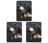 3 Pack Car Air Freshener Hanging Incense Chips Automotive Scented Hanging Sheets for Car Home Auto Interior Decor,Bald Eagle