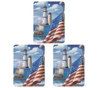 3 Pack Car Air Freshener Hanging Incense Chips Automotive Scented Hanging Sheets for Car Home Auto Interior Decor,Sea To Shining Sea Patriotic