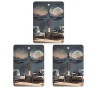 3 Pack Car Air Freshener Hanging Incense Chips Automotive Scented Hanging Sheets for Car Home Auto Interior Decor,Light Shines Into The Room