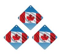3 Pack Car Air Freshener Hanging Incense Chips Automotive Scented Hanging Sheets for Car Home Auto Interior Decor，Retro Canada Flag