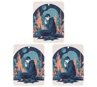 3 Pack Car Air Freshener Hanging Incense Chips Automotive Scented Hanging Sheets for Car Home Auto Interior Decor，Person Praying