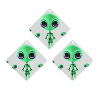 3 Pack Car Air Freshener Hanging Incense Chips Automotive Scented Hanging Sheets for Car Home Auto Interior Decor,Green Alien