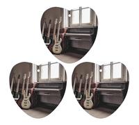 3 Pack Car Air Freshener Hanging Incense Chips Automotive Scented Hanging Sheets for Car Home Auto Interior Decor，Guitar Bass Music Musical Instruments