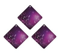 3 Pack Car Air Freshener Hanging Incense Chips Automotive Scented Hanging Sheets for Car Home Auto Interior Decor，Melodious Music