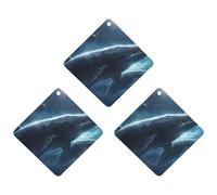 3 Pack Car Air Freshener Hanging Incense Chips Automotive Scented Hanging Sheets for Car Home Auto Interior Decor,Whales Traveling in Space