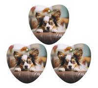 3 Pack Car Air Freshener Hanging Incense Chips Automotive Scented Hanging Sheets for Car Home Auto Interior Decor,Papillon Lying On Tummy
