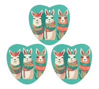 3 Pack Car Air Freshener Hanging Incense Chips Automotive Scented Hanging Sheets for Car Home Auto Interior Decor,Three Cute Alpacas