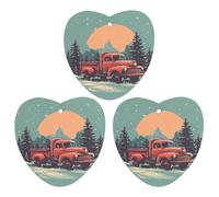 3 Pack Car Air Freshener Hanging Incense Chips Automotive Scented Hanging Sheets for Car Home Auto Interior Decor，Suburban Landscape Truck