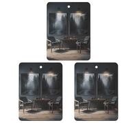 3 Pack Car Air Freshener Hanging Incense Chips Automotive Scented Hanging Sheets for Car Home Auto Interior Decor,There Are Chairs in The Room