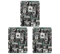 3 Pack Car Air Freshener Hanging Incense Chips Automotive Scented Hanging Sheets for Car Home Auto Interior Decor,Retro Cool Camera Collection