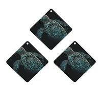 3 Pack Car Air Freshener Hanging Incense Chips Automotive Scented Hanging Sheets for Car Home Auto Interior Decor,Glowing Green Sea Turtle