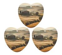 3 Pack Car Air Freshener Hanging Incense Chips Automotive Scented Hanging Sheets for Car Home Auto Interior Decor，View Of Typical Tuscany Landscape