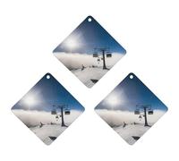 3 Pack Car Air Freshener Hanging Incense Chips Automotive Scented Hanging Sheets for Car Home Auto Interior Decor,Ski Lift At Sunshine