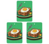 3 Pack Car Air Freshener Hanging Incense Chips Automotive Scented Hanging Sheets for Car Home Auto Interior Decorï¼ŒToast Plate