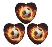 3 Pack Car Air Freshener Hanging Incense Chips Automotive Scented Hanging Sheets for Car Home Auto Interior Decor,Fire Soccer Ball