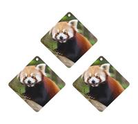 3 Pack Car Air Freshener Hanging Incense Chips Automotive Scented Hanging Sheets for Car Home Auto Interior Decor,Little Red Panda