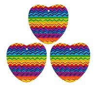 3 Pack Car Air Freshener Hanging Incense Chips Automotive Scented Hanging Sheets for Car Home Auto Interior Decorï¼ŒGay Pride Rainbow Pattern