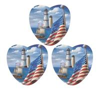 3 Pack Car Air Freshener Hanging Incense Chips Automotive Scented Hanging Sheets for Car Home Auto Interior Decor,Sea To Shining Sea Patriotic