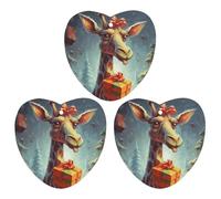 3 Pack Car Air Freshener Hanging Incense Chips Automotive Scented Hanging Sheets for Car Home Auto Interior Decor,Giraffe Receiving A Gift