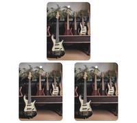 3 Pack Car Air Freshener Hanging Incense Chips Automotive Scented Hanging Sheets for Car Home Auto Interior Decor，Guitar Bass Music Musical Instruments