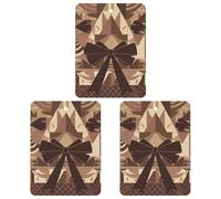 3 Pack Car Air Freshener Hanging Incense Chips Automotive Scented Hanging Sheets for Car Home Auto Interior Decor，Dark Brown Bow