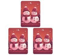 3 Pack Car Air Freshener Hanging Incense Chips Automotive Scented Hanging Sheets for Car Home Auto Interior Decor，Two Snowmen Together