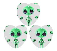 3 Pack Car Air Freshener Hanging Incense Chips Automotive Scented Hanging Sheets for Car Home Auto Interior Decor,Green Alien