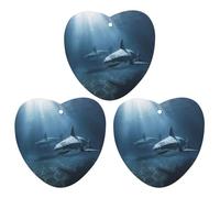 3 Pack Car Air Freshener Hanging Incense Chips Automotive Scented Hanging Sheets for Car Home Auto Interior Decor，Two Sharks in The